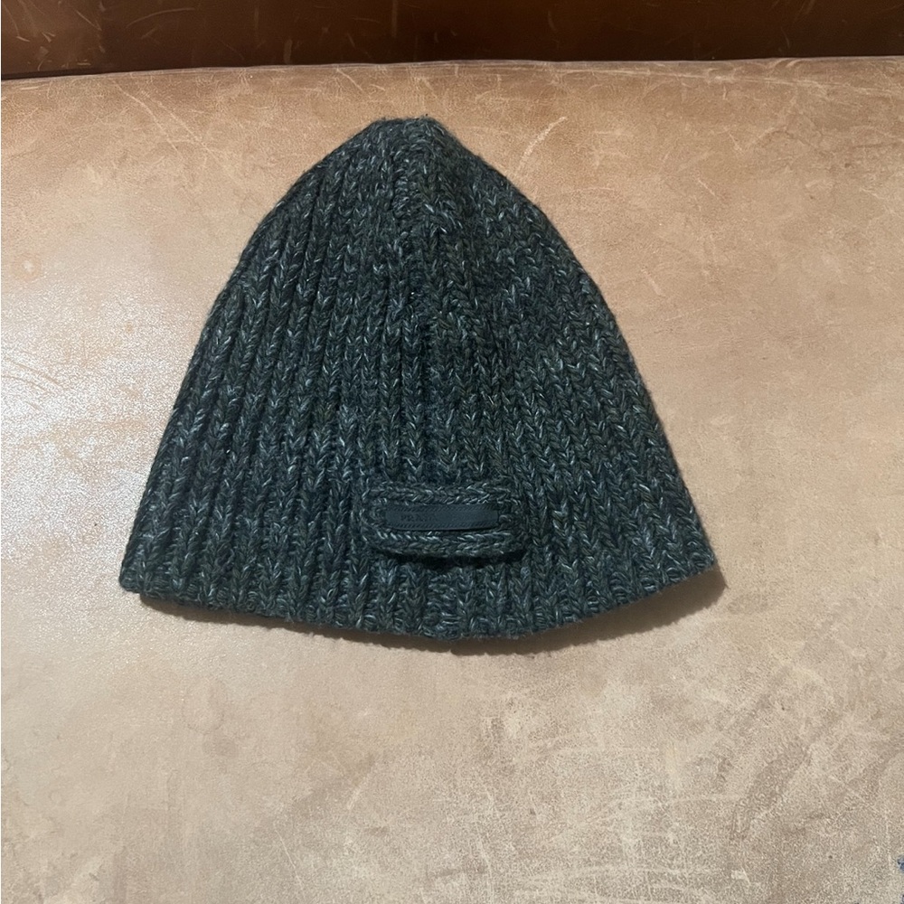 Prada Grey Knit Beanie
